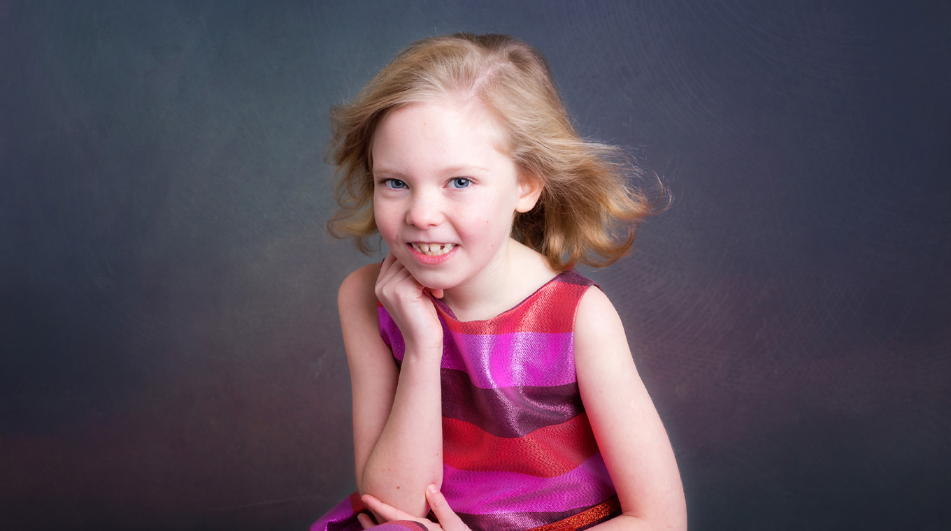 Little girl studio portrait